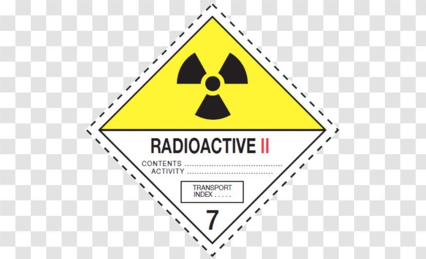 HAZMAT Class 7 Radioactive Substances Dangerous Goods Warning Label Paper - Brand Transparent PNG