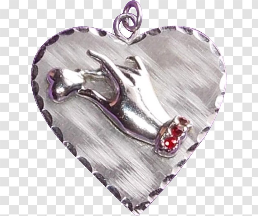 Locket Silver Heart M-095 Jewellery - Sterling Cross With Praying Hands Transparent PNG