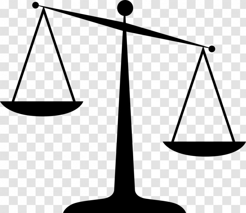 Measuring Scales Justice Clip Art - Black And White - SCALES Transparent PNG