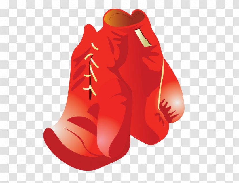 Boxing Glove - Orange - Red Gloves Transparent PNG