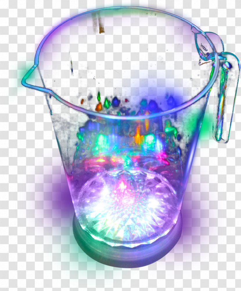 Light-emitting Diode Glass Liquid Pitcher - Light Transparent PNG