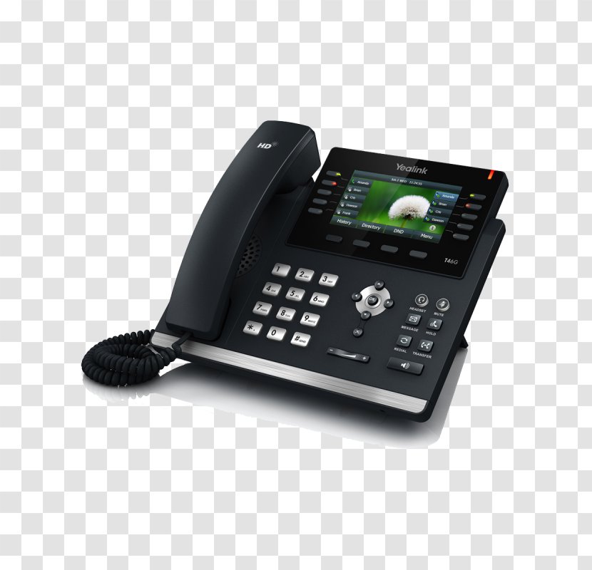 VoIP Phone Yealink SIP-T46G Session Initiation Protocol Telephone Skype For Business - Telephony Transparent PNG