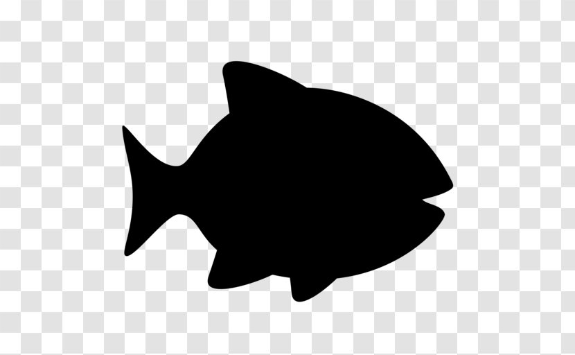 Clip Art Fish Silhouette Fauna Mammal - Blackandwhite Transparent PNG