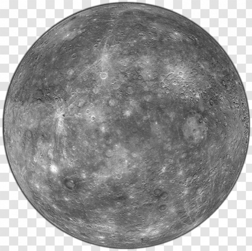 MESSENGER Mercury Planet Solar System Natural Satellite - Monochrome Photography - Lunar Surface Transparent PNG