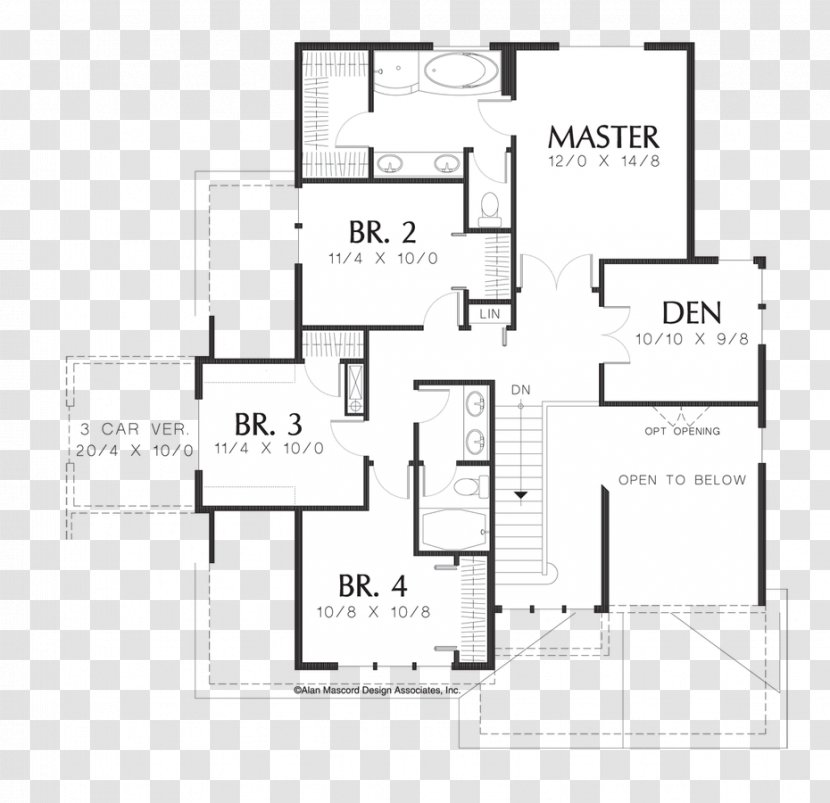 Floor Plan Bonus Room Bedroom House - Elevation Transparent PNG