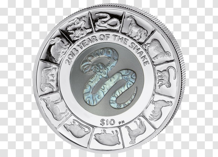 Silver Coin British Virgin Islands United Kingdom - Silvergilt - Year Of The Snake Transparent PNG