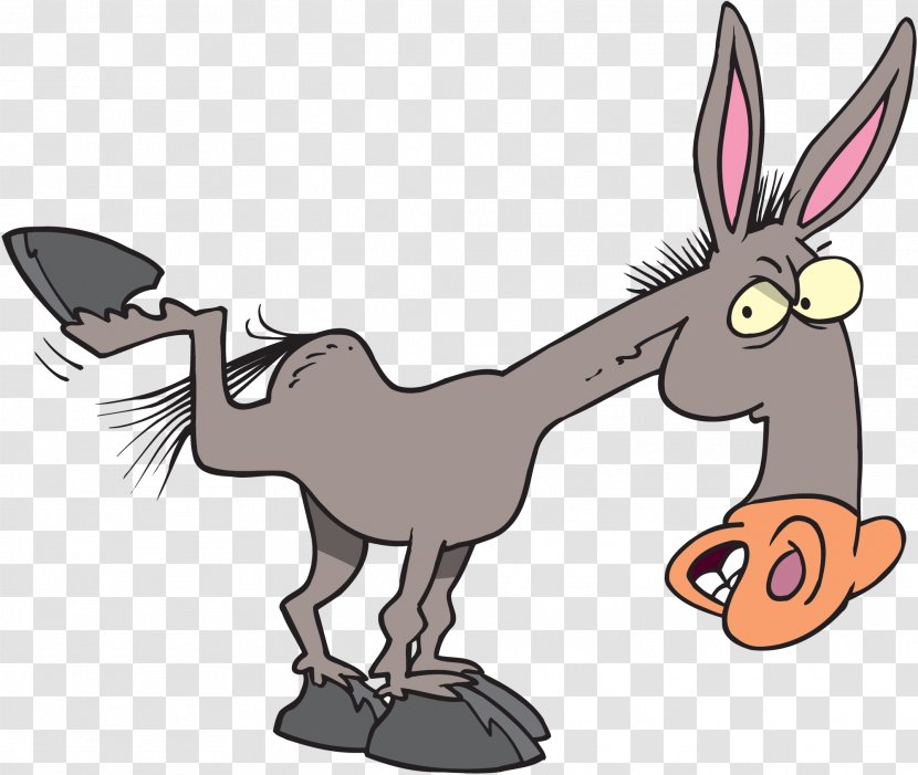 Mule Donkey Horse Cartoon Clip Art - Wing Transparent PNG