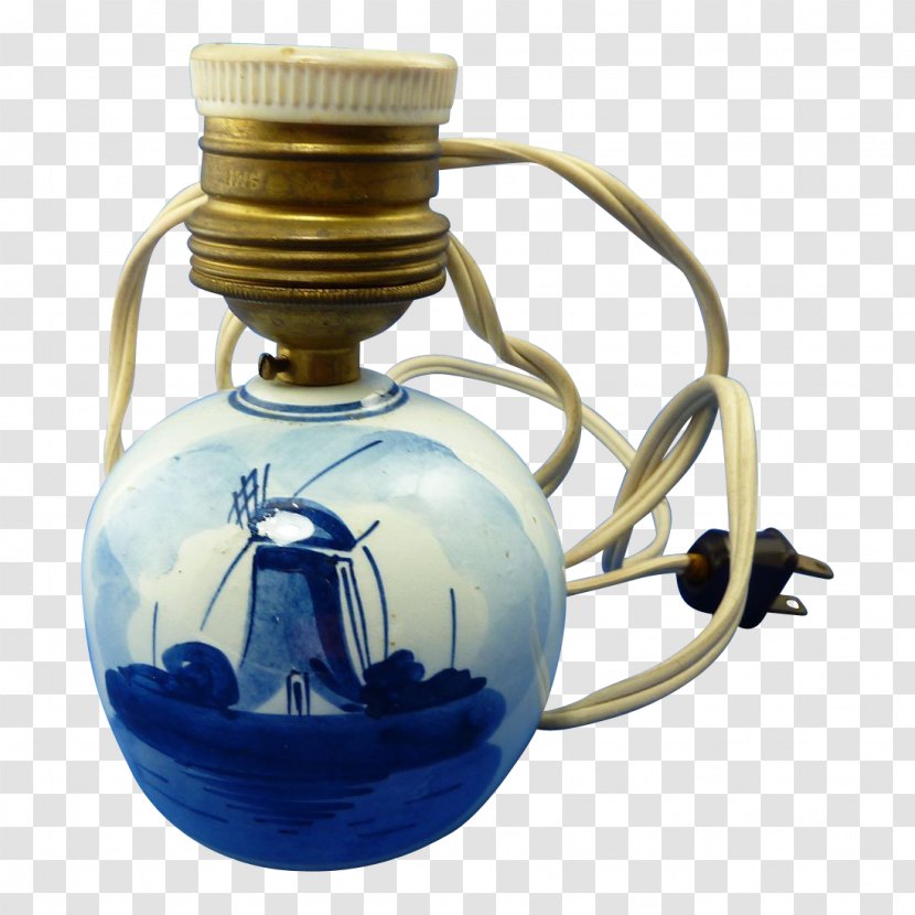 Glass Bottle Cobalt Blue Product - Hand Painted Vintage Transparent PNG