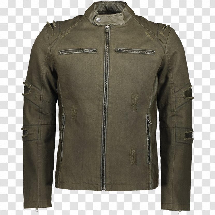 T-shirt Flight Jacket Clothing Leather - Zipper Transparent PNG