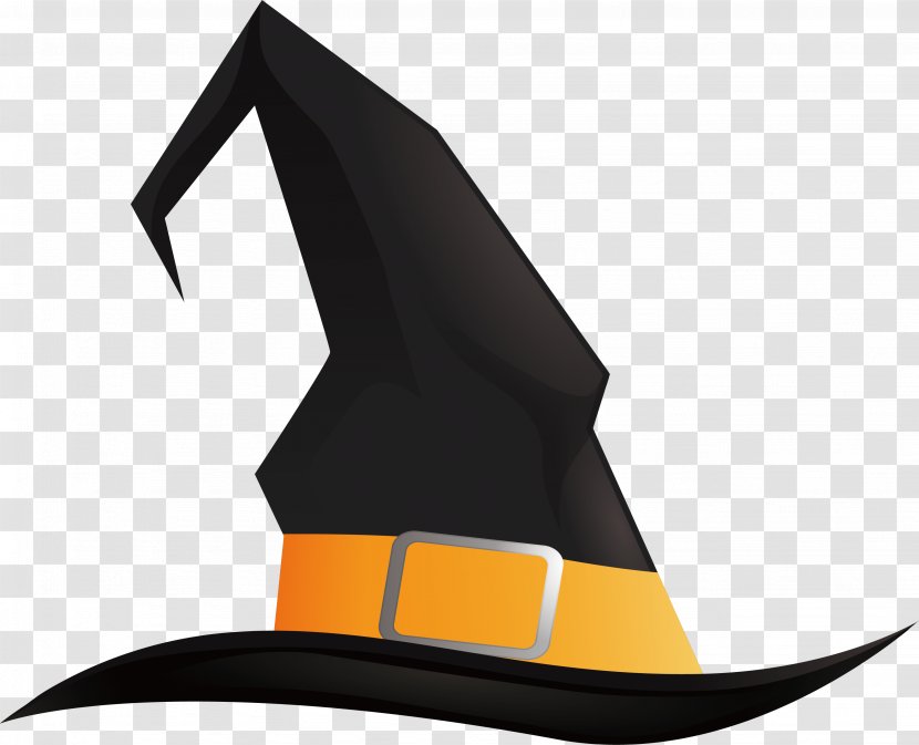 Witch Hat Halloween Pointed - Cap - Black Wizard Transparent PNG