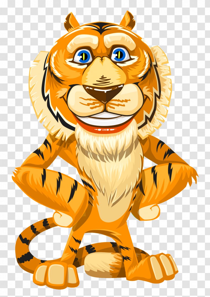 Lion Siberian Tiger - Carnivora - Vector Transparent PNG