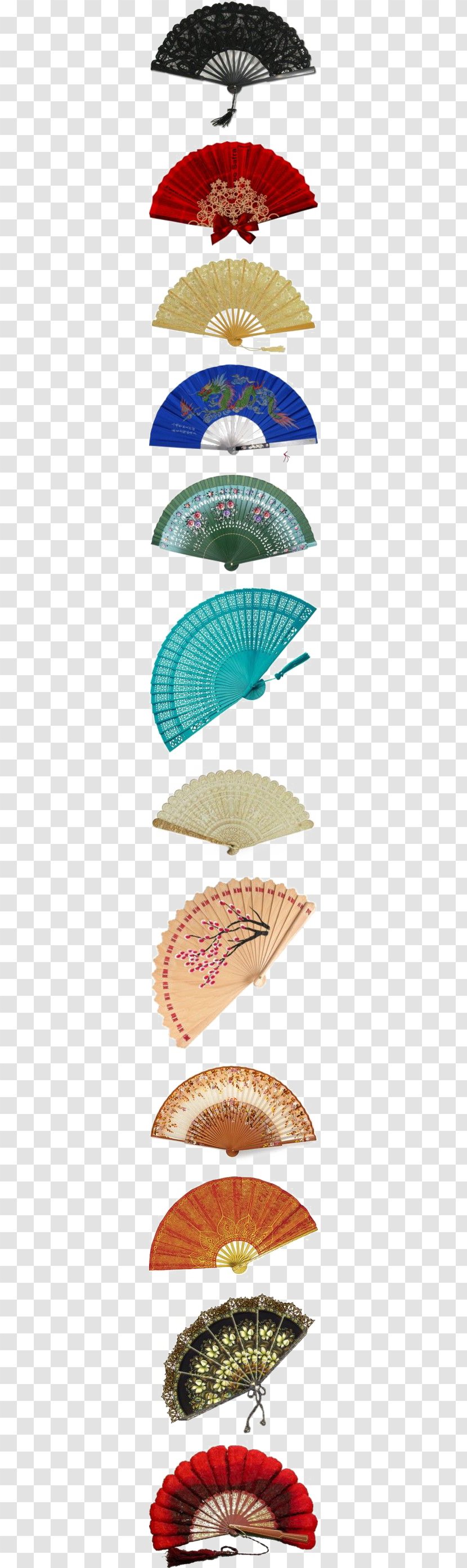 Paper Hand Fan Tool Rubber Stamp - Decal - Chinese Folding Transparent PNG