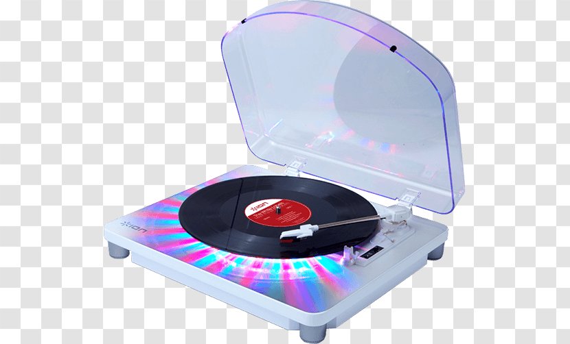 ION Audio Vinyl Transport Phonograph Max LP Light Transparent PNG