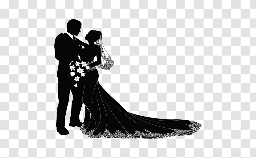 Wedding Couple Bridegroom Clip Art - Monochrome Photography - Logo Transparent PNG