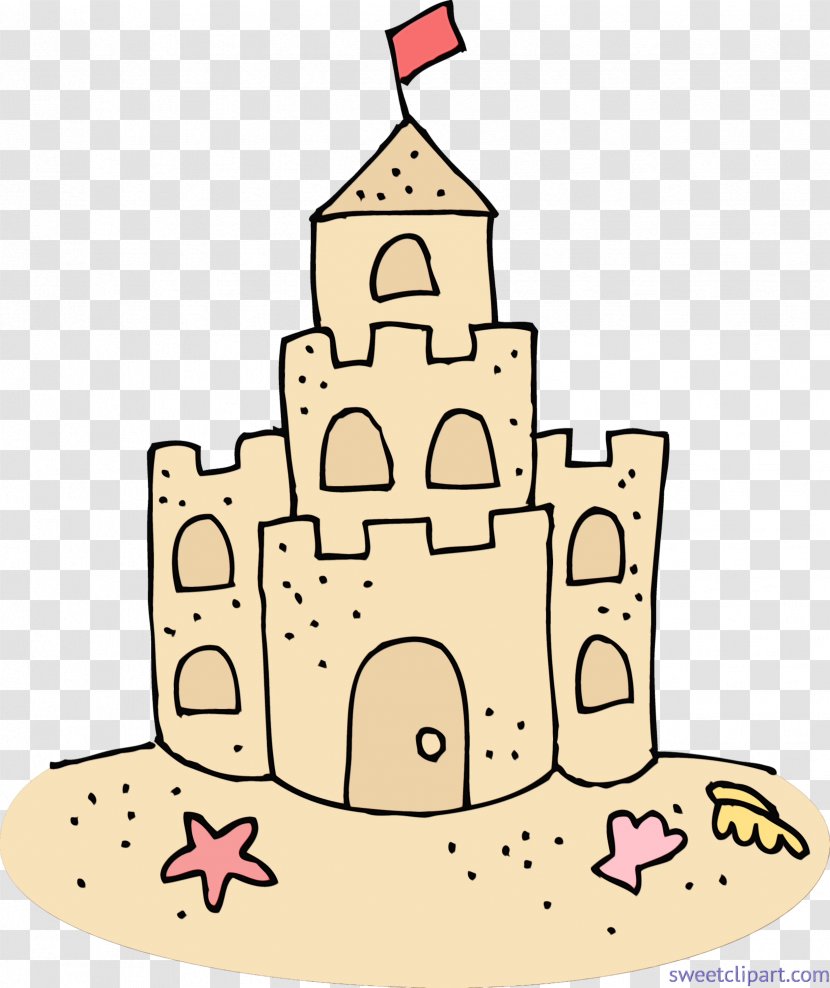 Castle Cartoon - Cake - Icing Building Sand Castles Transparent PNG