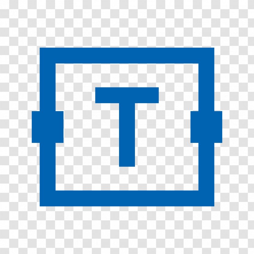 Symbol Text Box Icon Design - Electric Blue Transparent PNG
