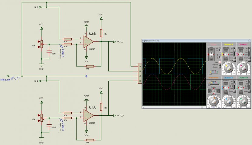 Electronic Component Digital Electronics Comparator Circuit - Oscilloscope Transparent PNG