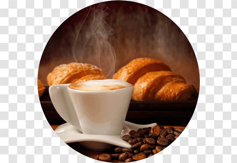 Croissant Cafe Coffee Bakery Cappuccino Transparent PNG