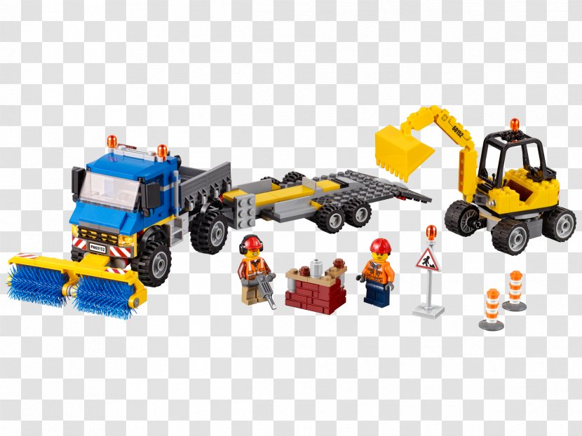 LEGO 60152 City Sweeper & Excavator Lego Minifigure Toy Block - Street Transparent PNG