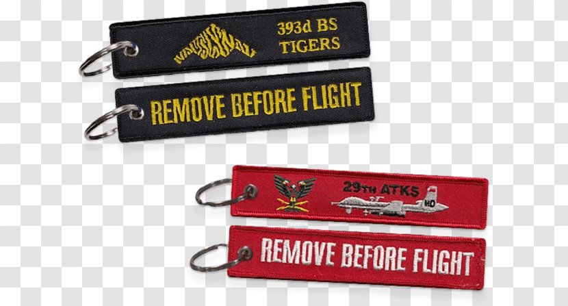Key Chains Remove Before Flight Aviation 0506147919 Keyring - Embroidered Patch - Plane Flag Transparent PNG