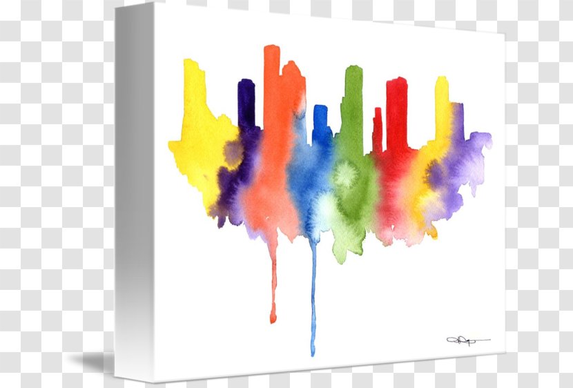 Graphic Design Watercolor Painting Art Skyline - Modern Transparent PNG