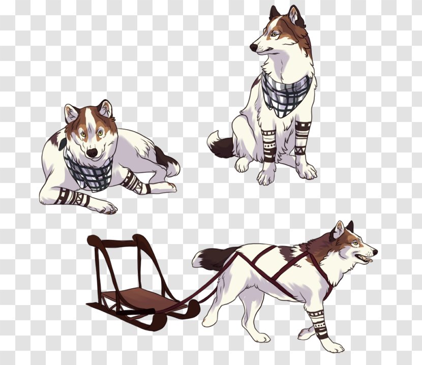 Dog Breed Cat Siberian Husky Leash Illustration Transparent PNG