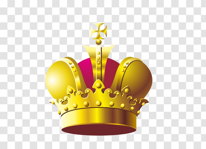 Crown Download - Yellow - Three-dimensional Vector Golden Transparent PNG