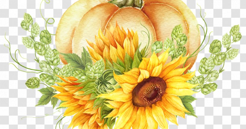 Floral Design English Marigold Common Sunflower Vase - Floristry - Autumn Picnic Transparent PNG
