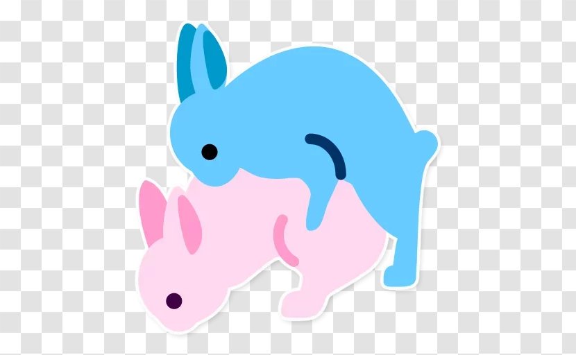 Domestic Rabbit Emoticon Emoji Smiley WhatsApp - Cartoon Transparent PNG