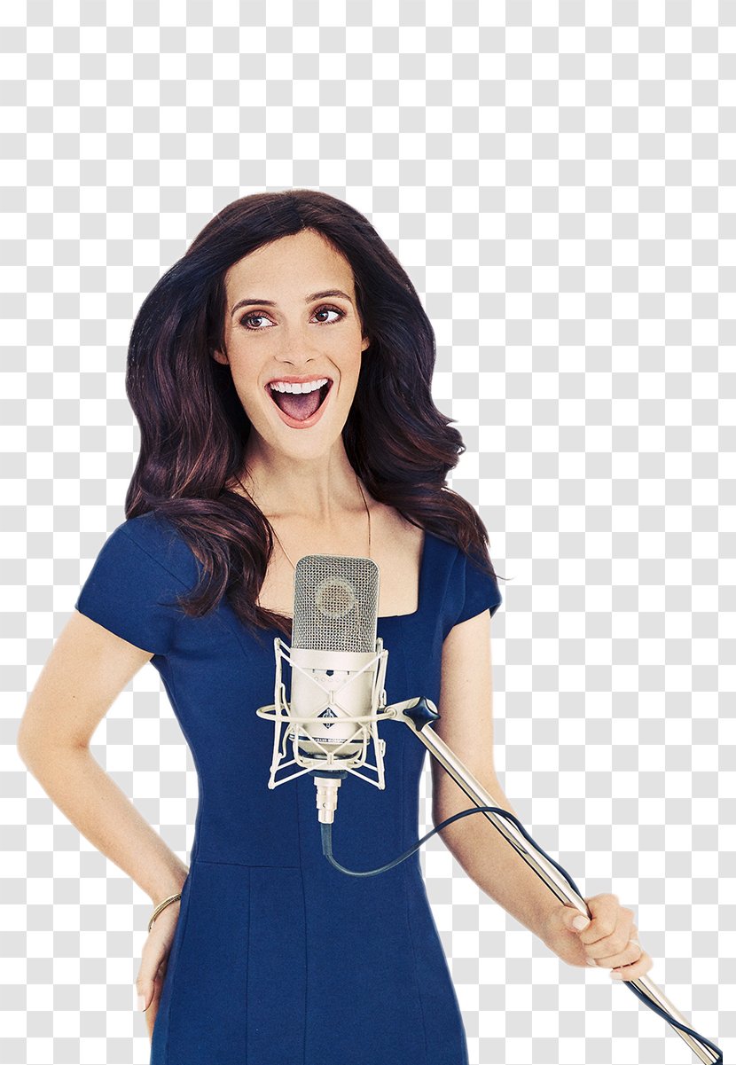 Microphone Brown Hair - Blue Transparent PNG