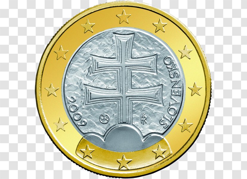 Slovakia Slovak Euro Coins 1 Coin Transparent PNG