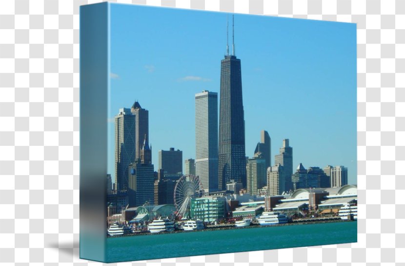 Skyline Chicago Water Tower Art Skyscraper Navy Pier Transparent PNG