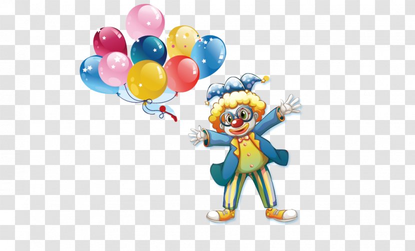 Clown Cartoon Illustration - Play - Balloon Transparent PNG