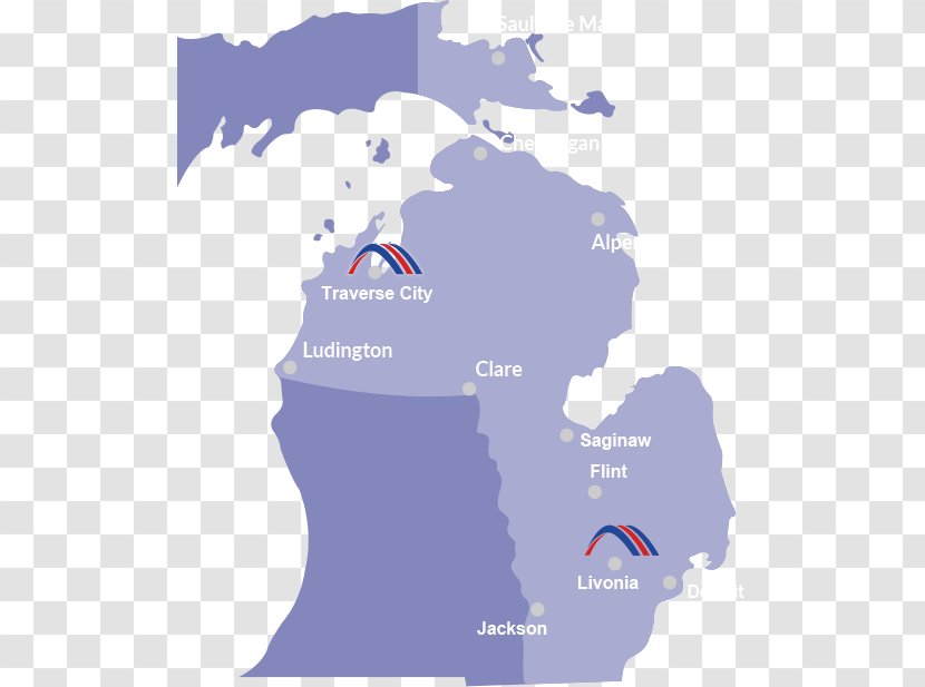 Michigan Map Clip Art Transparent PNG