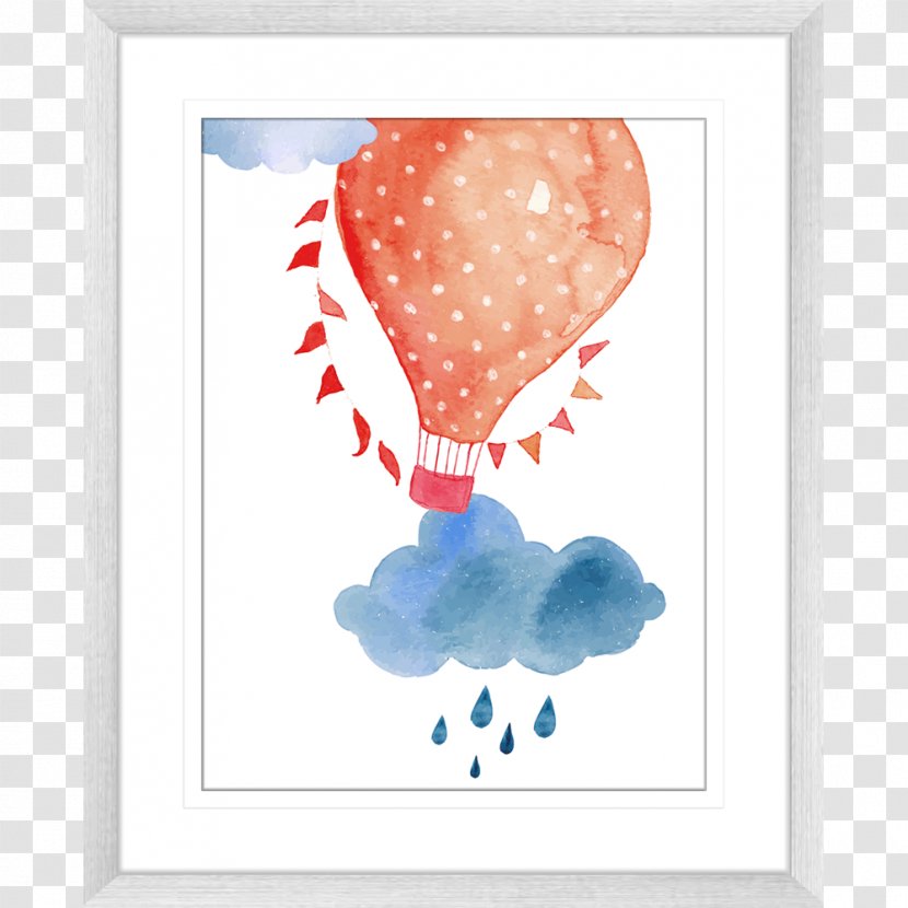 Hot Air Balloon Watercolor Painting Drawing - Flower - Wall Paintings Transparent PNG