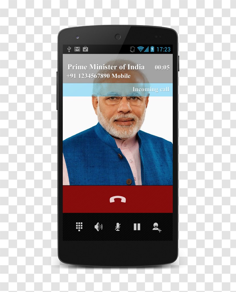 Feature Phone Smartphone Fake Call Scary Prank Game - Media - Narndra Modi Transparent PNG