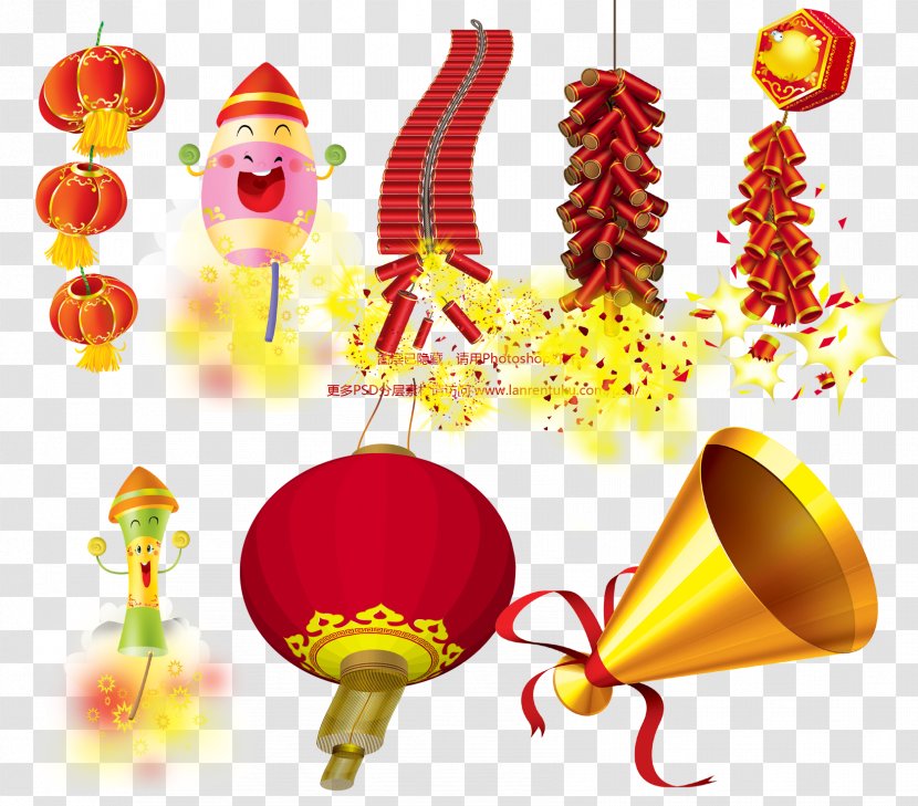 Chinese New Year Greeting Card Red Envelope Birthday - Lunar - Firecrackers Lantern Transparent PNG