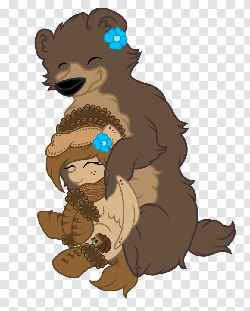 Bear Hug Cartoon Clip Art - Clipart Transparent PNG