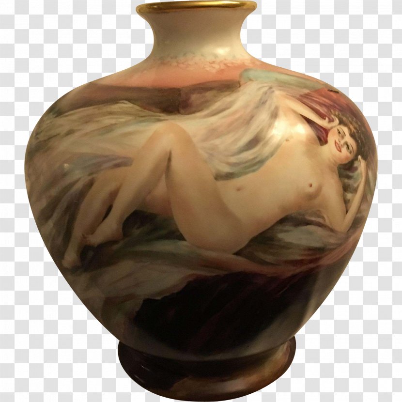 Ceramic Vase Urn Pottery Artifact - Hand-painted Woman Transparent PNG