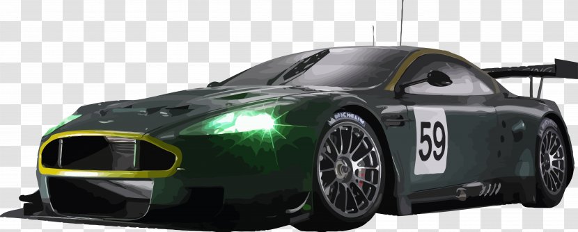 2005 Aston Martin DB9 DBS V12 DBR9 Vantage - Supercar - Hand Drawn Luxury Car Transparent PNG
