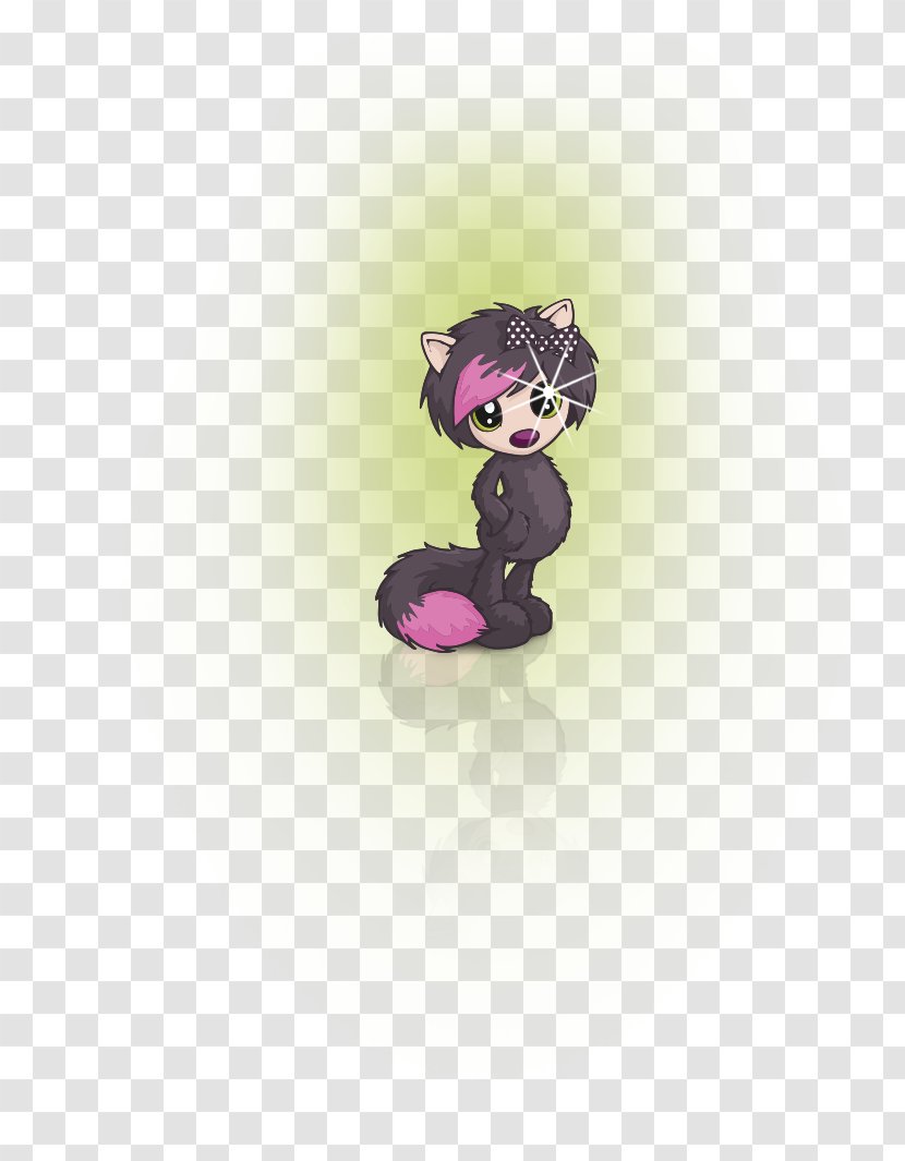 Cat Pink M Figurine - Purple Transparent PNG