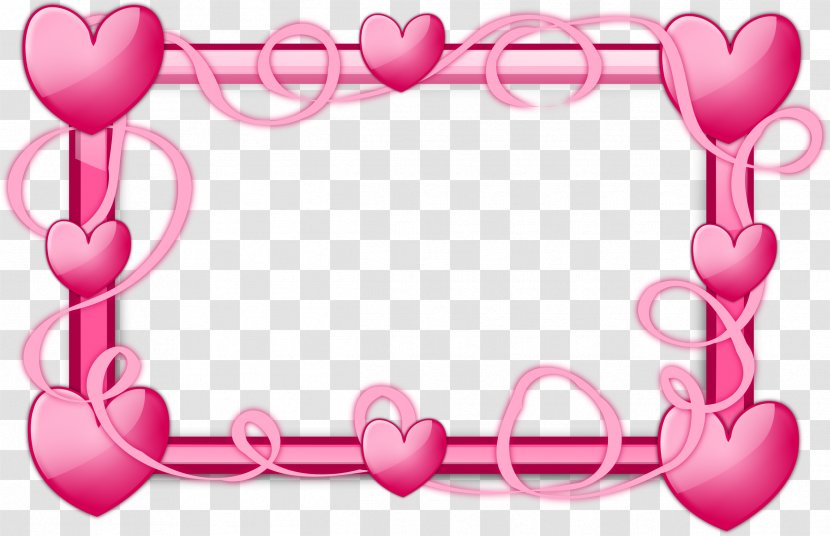 Borders And Frames Picture Heart Clip Art - Pink Border Transparent PNG
