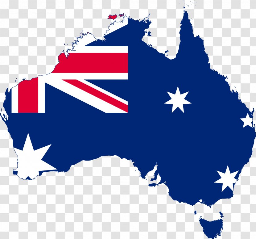Flag Of Australia Map National - Blank Transparent PNG