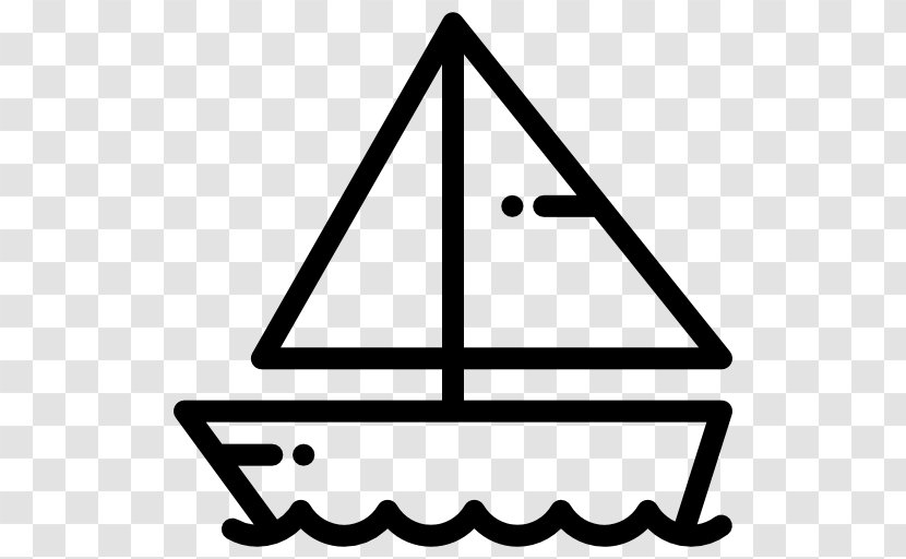 Sailing Icon - Drawing - Black And White Transparent PNG