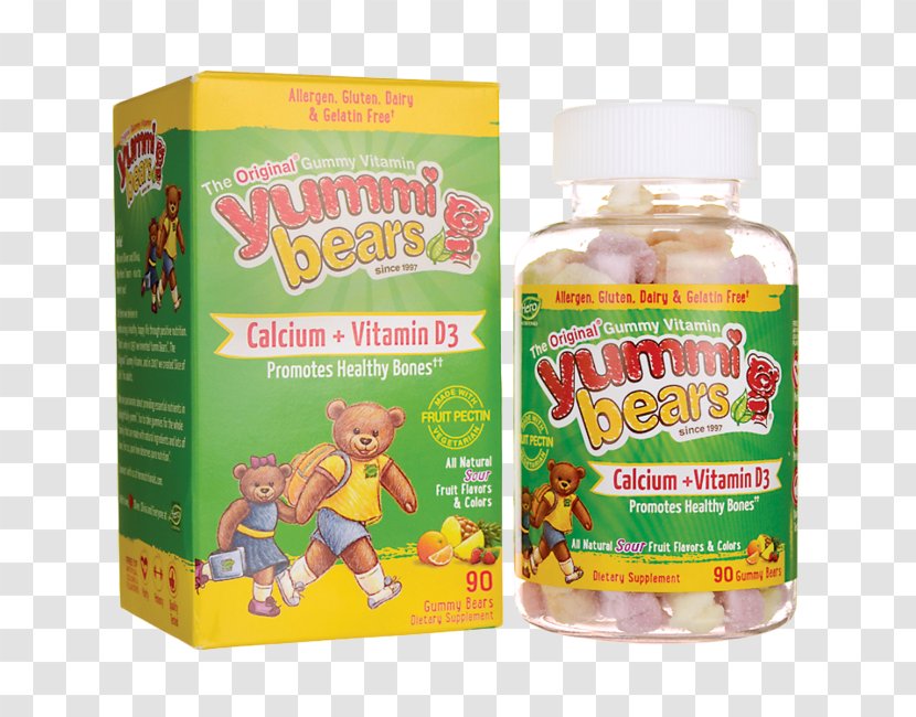 Dietary Supplement Gummy Bear Gummi Candy Multivitamin Vitamin D - Health Transparent PNG