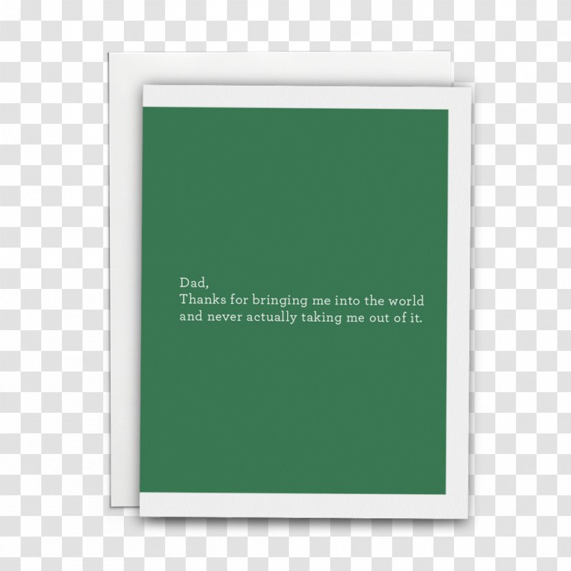 Green Rectangle Font - Grass - Best Father's Day Card Transparent PNG