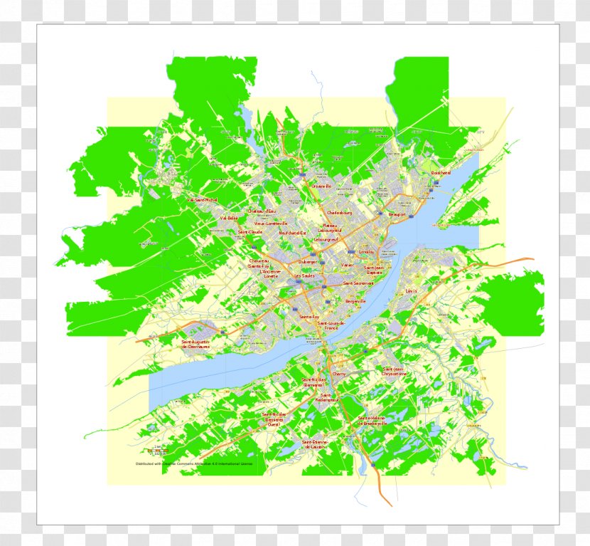Quebec City Map Blank Shaping The Urban Landscape: Aspects Of Canadian City-Building Process - Geography - Canada Transparent PNG