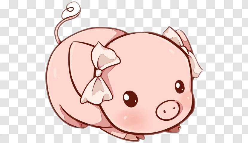 Miniature Pig Drawing Kawaii Cuteness - Flower Transparent PNG