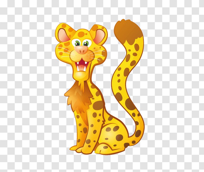 Giraffe Leopard Sticker Drawing - Big Cat Transparent PNG