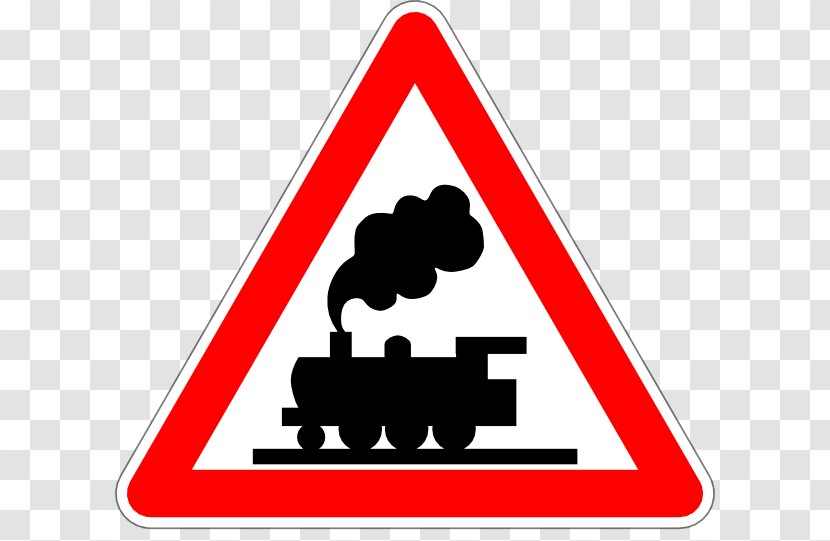 Rail Transport Train Level Crossing Track Clip Art - Sign - Bonjour Transparent PNG